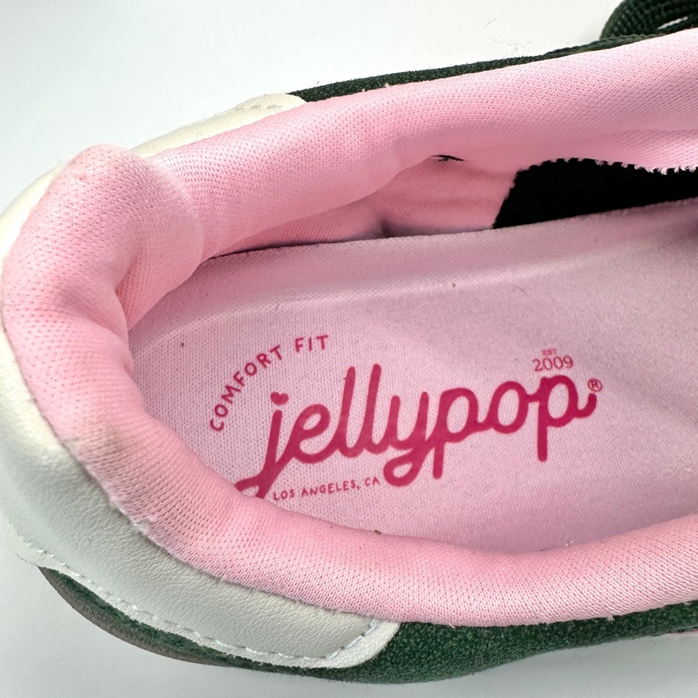 Jellypop Metro Suede Sneakers Retro Sneaker Women's 7.5 Green Pink NWOT New - Picture 4 of 9